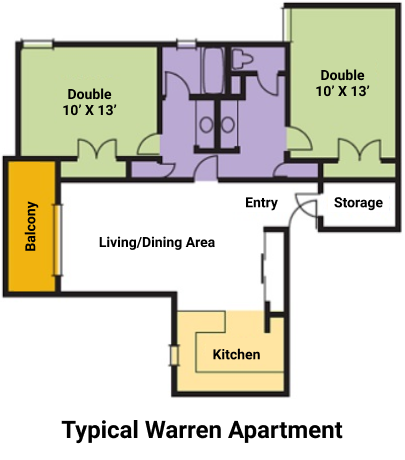 Warren Apartment with 2 Double Bedrooms.